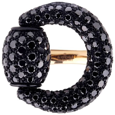 black diamond gucci ring